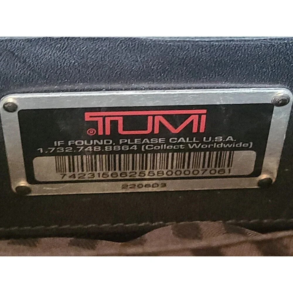 Tumi 2206D3 Black Expandable Rolling Briefcase Laptop Bag Ballistic Carry on